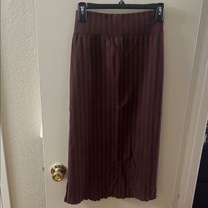 Aerie Deep Brown Midi Skirt